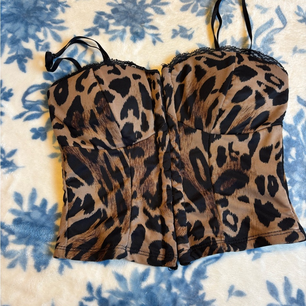 PacSun Brown and Black Leopard Camisole